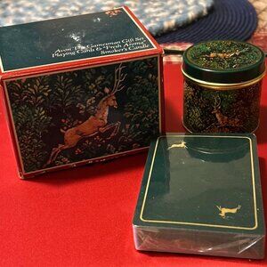 Avon "The Gamesman Gift Set Playing Cards & "Fresh Aroma" Smoker's Candle